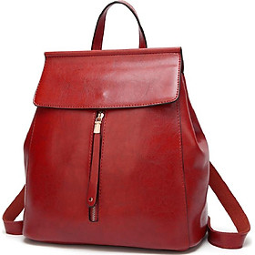 Women's Pu Leather Retro Shoulder Bag Multi-function Anti-theft Backpack