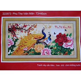 Mua Tranh thêu chữ thập Phu Thê Viên Mãn 222973 (73x40) chưa thêu