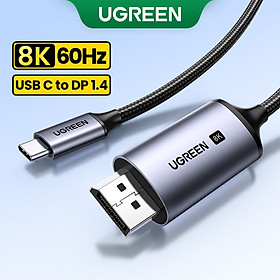 Cáp chuyển USB Type-C to Displayport 1.4 độ phân giải 8K@60Hz dài 2m Ugreen 25158 cao cấp Hàng chính hãng