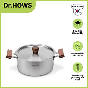  Nồi nấu Inox 3 lớp cán gỗ Dr.HOWS Warm Wood 20cm