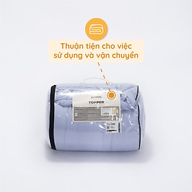 Topper nệm chất liệu microfiber, dày 5cm Giao màu ngẫu nhiên