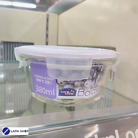 Mua Hộp Bảo Quản Thủy Tinh Hình Tròn 380Ml Lock&Lock-LLG821-Ø100x65mm