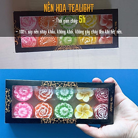 Mua Hộp 10 nến tealight (4-5 giờ) - tealight hoa hồng nhiều màu – đèn cầy trang trí cao cấp candle shop