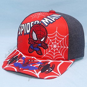 Nón kết siêu nhân người nhện Spider Man cho bé trai từ 3 đến 8 tuổi, hoạt tiết hoạt hình độc đáo, màu sắc nổi bật, có khóa dán điều chỉnh size đầu