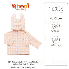 Áo khoác Jacket Nous vàng tai thỏ - Chất liệu Nu Choux 95% cotton thiên nhiên