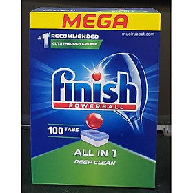 Viên rửa bát chén Finish All-in-1 100 viên/ hộp (NK Đức )