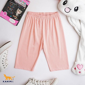 Quần legging đùi trơn basic bé gái 3-9Y