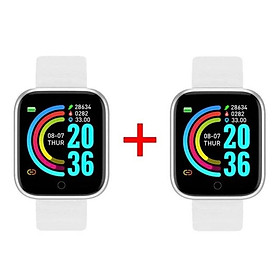 2 PCS D20 Pro Color Touch Màn hình nam giới Women Đồng hồ thông minh Thể dục Vòng tay Y68 Thể thao Vòng tay Smartwatch cho Android IOS Xiaomi