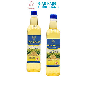 Combo 2 chai Dầu Đậu Nành Tân Sanh Chai 1 Lít Nguyên Chất 100%