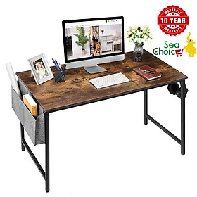 Mua Bàn máy tính bằng gỗ Bàn học tại nhà làm việc đơn giản kệ lưu trữ để Bài viết văn phòng tại nhà - Màu nâu - Bảo hành 10 năm