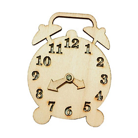 Wooden Clock Toy Unpainted Sensory Toy Busy Board DIY Material Handicraft Toy Clock Learning Toy Montessori Early Learning Educational Gift
