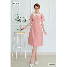 Đầm xòe cổ phối ren BEMINE MT1509HONG