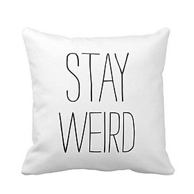 Mua Gối thêu chữ Chill Here  Stay Weird  Good Vibes  Gối Sofa vải linen cotton đẹp  trang trí nhà cửa phong cách tối giản