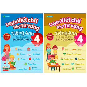 [Download Sách] Combo Luyện Viết Chữ Nhớ Từ Vựng Tiếng Anh Theo Chương Trình Sách Giáo Khoa Lớp 4 – Tập 1 & 2