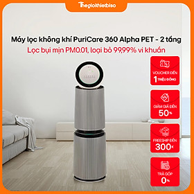 Mua  GIÁ TẠI KHO  Máy lọc không khí hút lông chó mèo PuriCare360 Alpha PET 2 tầng AS10GDBY0 - Hàng chính Hãng LG