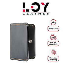 Ví Da Bò Gập Form Chuẩn Cao Cấp, Nhỏ Gọn, Sang Trọng, Chống Thấm Nước Unisex - Thương hiệu LOY Leather