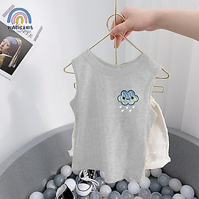 Áo thun ba lỗ sát nách bé trai 1 2 3 4 5 6 7 tuổi chất cotton mềm mịn