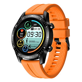 Đồng hồ thông minh chống nước IP67 /theo dõi thể dục/Nhịp tim / đo huyết áp-Màu quả cam-Size Silica Gel Strap