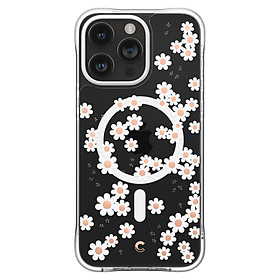 Ốp lưng dành cho iPhone 15 Pro Max Spigen Cecile White Daisy Mag - Hàng Chính Hãng