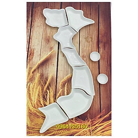 Mua Bộ Đĩa đựng đồ ăn hình chữ S non sông đất nước quê hương tôi gốm sứ Bát Tràng