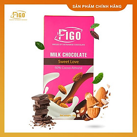 Kẹo Chocolate sữa nhân Dừa, Hạnh nhân, Hạt điều, hạt caca 50g 3 hộp Figo, đồ ăn vặt vị ngọt vừa gây nghiện