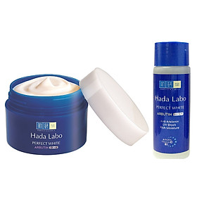 Kem Dưỡng Trắng Da Tối Ưu Hada Labo Perfect White Cream (50g) + Tặng Dung dịch Hada Labo 40ml