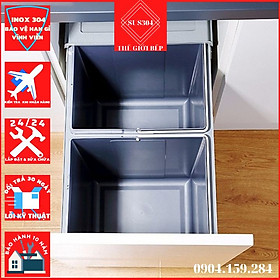 Mua Thùng Rác đôi 2 ngăn găn cánh tủ bếp 20l