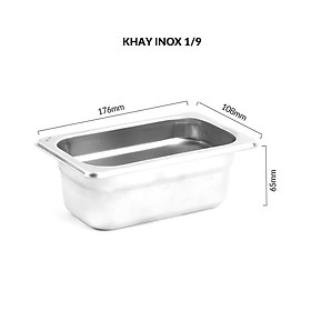 Khay Inox đựng thực phẩm, khay đựng thức ăn buffet đủ size - inox 304