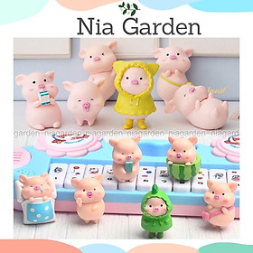 Mua Mô hình tiểu cảnh phụ kiện trang trí cây vườn terrarium heo mini dễ thương Nia Garden N5