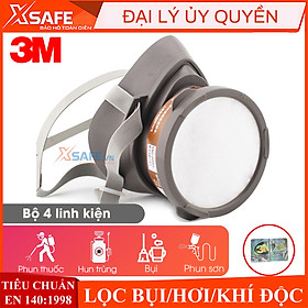 Mua Bộ mặt nạ phòng độc 3M 3200 4 món - Mặt nạ chống độc  bụi - dùng phun sơn  phun xịt hóa chất
