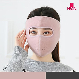 Khẩu trang ninja vải nỉ kính che kín mặt kín tai chống nắng gió lạnh bụi - khau trang kinh che kin