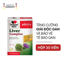 Viên uống hỗ trợ giải độc gan, hạ men gan Doppelherz Aktiv Liver Complex (Hộp 30 viên)