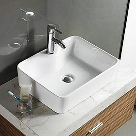 Mua Lavabo  Chậu Lavabo  Lavabo Minh Long Vuông Trên Bàn Đá - LB-D4