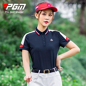 Áo ngắn tay Golf nữ chính hãng PGM - YF273 - Chất liệu vải sợi Polyester cao cấp, bền đẹp