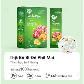 Combo 3 hộp bột ăn dặm Mămmy đổi vị cho bé từ 6 tháng tuổi bột thịt bò bí