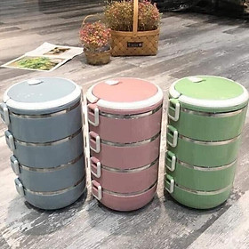Cặp lồng lúa mạch giữ nhiệt 4 tầng tiện lợi, mang đi