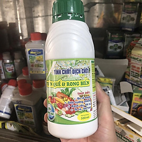 Phân bón dịch trùn quế rong biển nguyên chất 500ml, giúp to củ, lớn quả, cây ra rễ mạnh, xanh cây, tốt lá