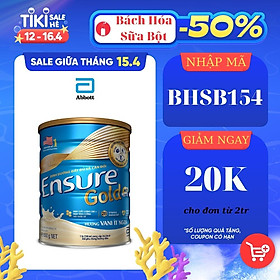 Sữa Bột Abbott Ensure Gold Vani Ít Ngọt 850g