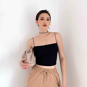 Áo 2 dây sợi bún croptop hàng loại 1 dầy dặn