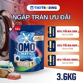Túi Nước Giặt Omo Matic Bền Đẹp Bền Màu Cho Máy Giặt Cửa Trước 4.1KG