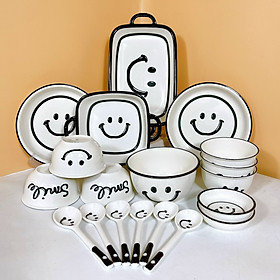 Mua Bộ Bát Đĩa Thương Hiệu GoSu họa tiết Mặt cười đáng yêu  chất men sáng bóng