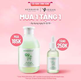 Sữa rửa mặt rau má và diếp cá Herbario 200ml thuần chay hết dầu nhờn