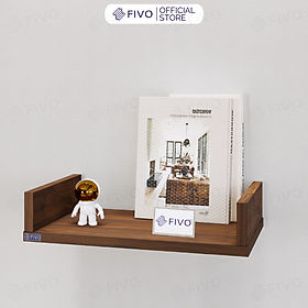 Kệ Sách Gỗ Treo Tường Chữ U FIVO FB43 Gỗ Dày Chống Ẩm, Sản Phẩm Vừa Treo Tường Vừa Có Thể Để Bàn, Phù Hợp Mọi Không Gian