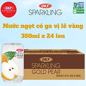 Nước ngọt có ga giải khát vị lê vàng (NƯỚC LÊ CÓ GA) OKF HÀN QUỐC x 24 lon 350ml