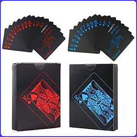 Bộ Bài Tây Poker Màu Đen Cao Cấp Bằng Nhựa Pvc Chống Thấm Nước