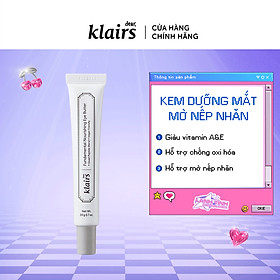 Kem Dưỡng Mắt Ngăn Ngừa Lão Hóa, Giảm Nếp Nhăn Klairs Fundamental Nourishing Eye Butter 20g