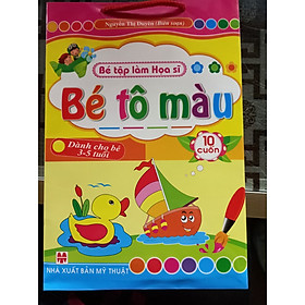 Bé tập làm họa sĩ bé tô màu - Túi 10 cuốn