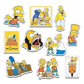 Sticker Gia đình Simpson The Simpsons Ngẫu Nhiên Chất Lượng Cao Chống Nước Trang Trí Nón Bảo Hiểm Vali Đàn Xe Máy Xe Đạp