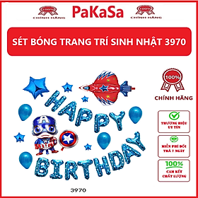 Sét Bong Bóng Trang Trí Sinh Nhật Nhiều Mẫu Tặng Kèm Ống Bơm Tay PaKaSa - Hàng Chính Hãng