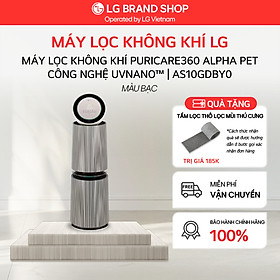 [Chỉ giao Miền Bắc/Nam] Máy lọc không khí PuriCare360 Alpha PET Công nghệ UVnano - AS10GDBY0.ABAE - Hàng Chính Hãng